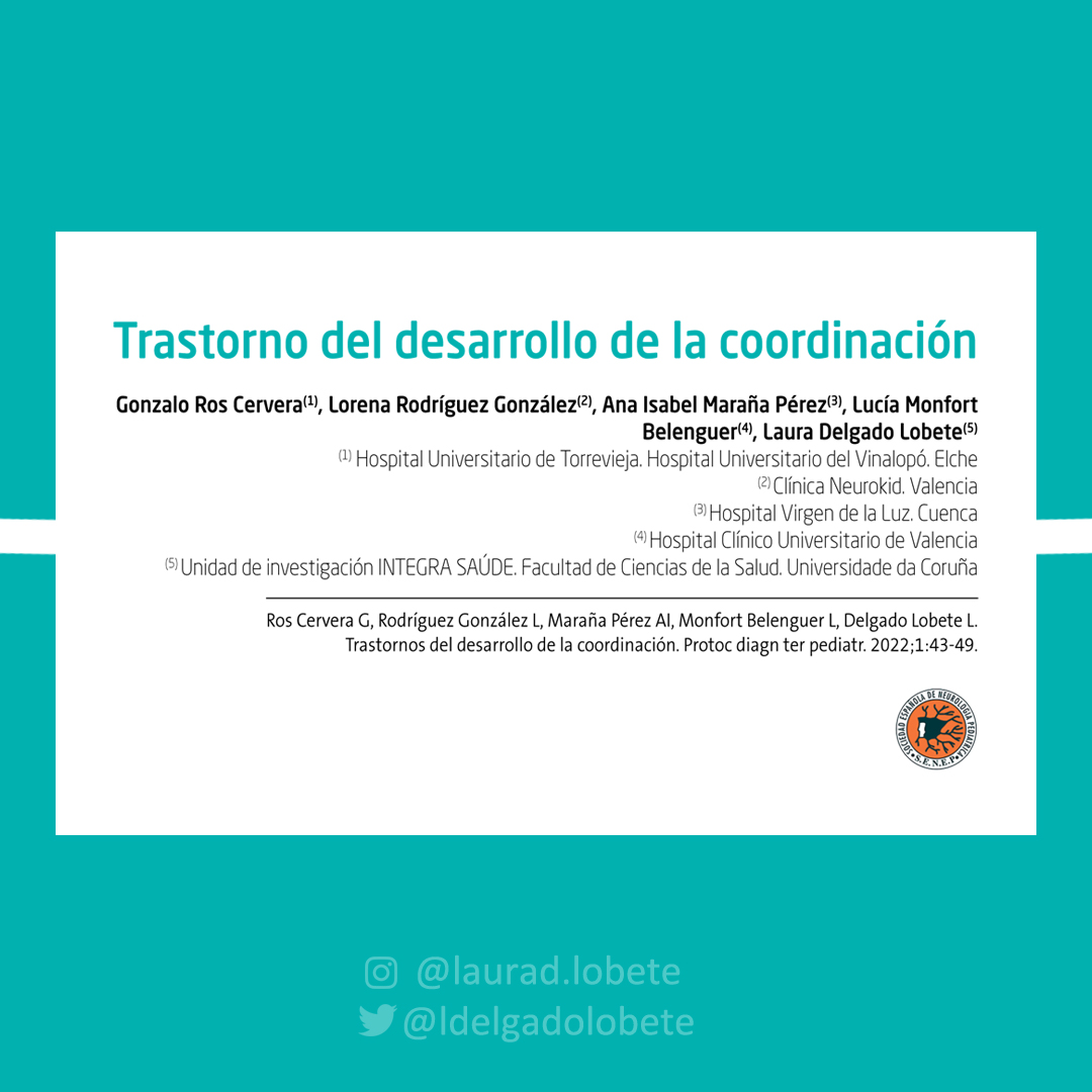 ldelgadolobete's tweet photo. Semillas que germinan🌱

Hoy se ha publicado la actualización 2022 de los Protocolos diagnósticos y terapéuticos de Neurología Pediátrica coordinadas por la @aepediatria y la @senep_es.

Tuve el placer de contribuir en el dedicado al Trastorno del Desarrollo de la Coordinación✨ https://t.co/MWNqXe4gOc
