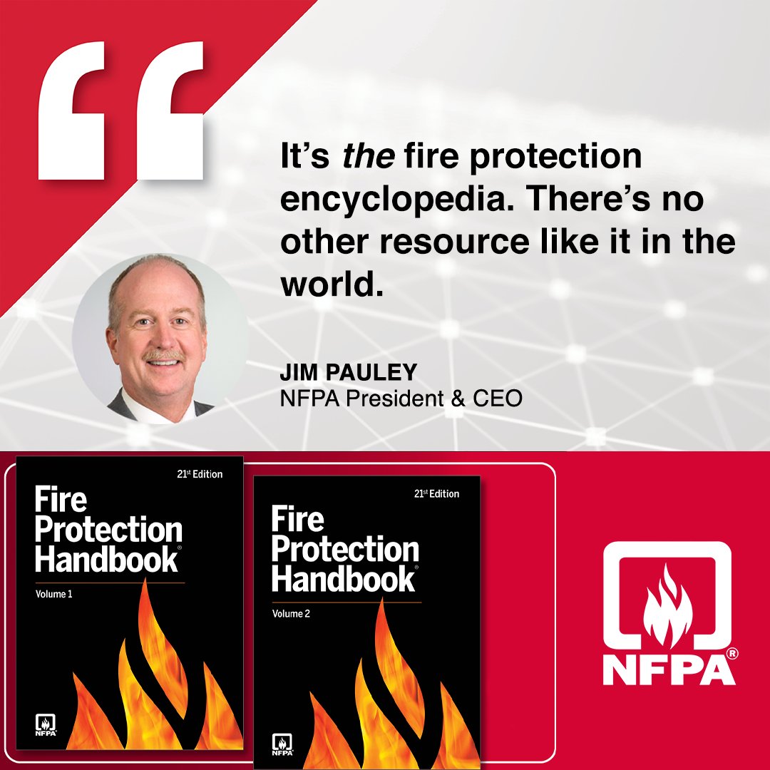 A new Fire Protection Handbook is now available for pre-order! The one-of-a-kind book is one of NFPA's most significant publications, providing a comprehensive overview of hundreds of fire protection concepts. Get yours today! nfpa.social/gaEj50Mp8fz