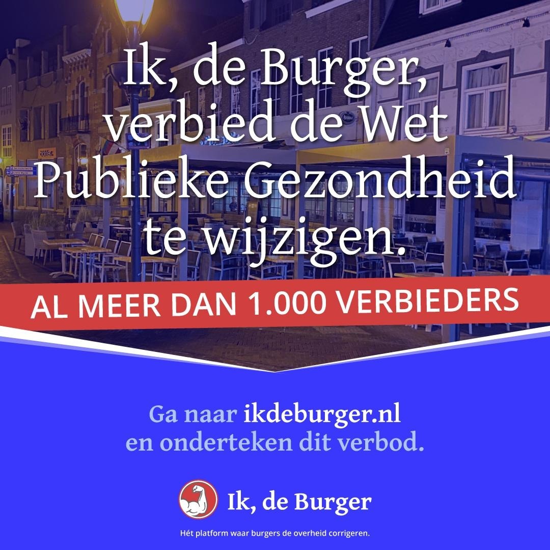 ik_burger's tweet photo. Inmiddels hebben meer dat 1000 mensen het verbod op wijziging van de #WetPubliekeGezondheid getekend. 

Uw #vrijheid is van u. Het is niet aan de overheid die af te nemen. De overheid wil dat desondanks doen.

https://t.co/t4W0bAhsQq : Tot hier en niet verder. 

#pandemiewet #WPG https://t.co/UGlc5fbz7i