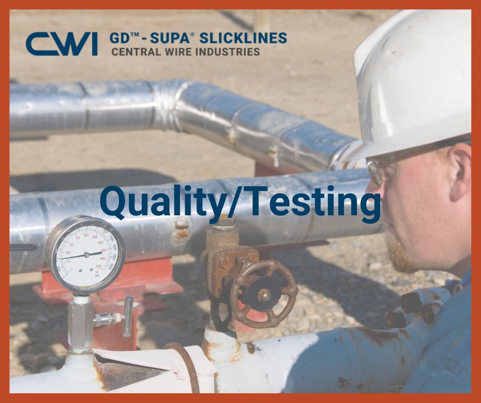 CwiGdsupa's tweet photo. Quality control is what Central Wire does best! Read more about our slickline Quality, Testing, and Certifications here https://t.co/9tOF72jCTy #centralwire #slickline #quality #certified https://t.co/Jq965YIRbs