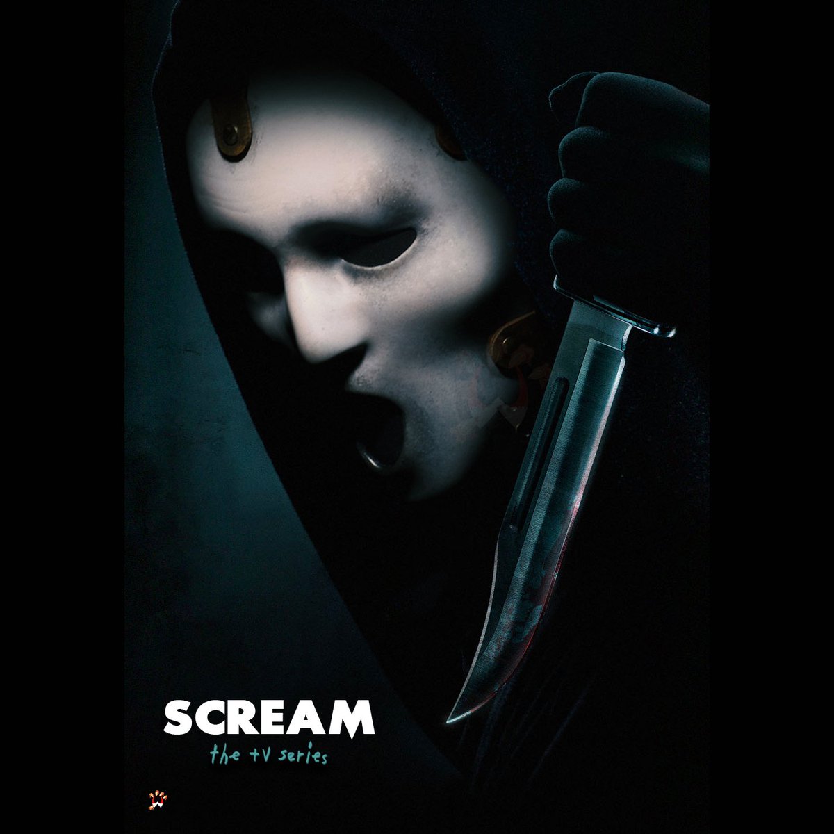 WolfmansGotNard's tweet photo. My Second Alternate Poster for Scream TV Series. Inspired by Scream (2022) Poster.

#ScreamMTV #ScreamSeries #Scream #Ghostface #BrandonJames #HorrorPosters #ScreamTVSeries https://t.co/Uf001Elnis