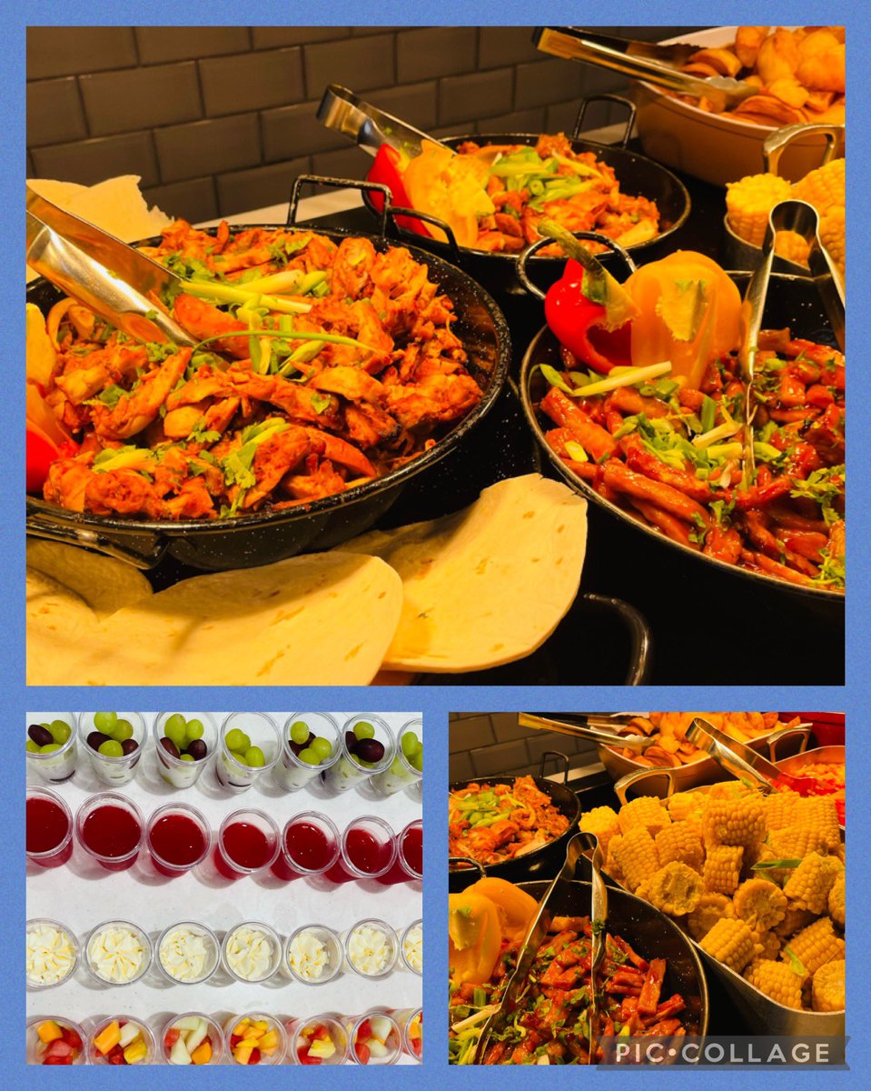 A nice tasting table today <a href="/bcsbirmingham/">The Blue Coat School</a> with Beetroot. Breads, salads and roasted varieties. A perfect accompaniment the main dish. Classic BBQ Chicken Wrap with homemade seasoned wedges and buttered corn on the cob. <a href="/HolroydHowe/">Holroyd Howe</a>