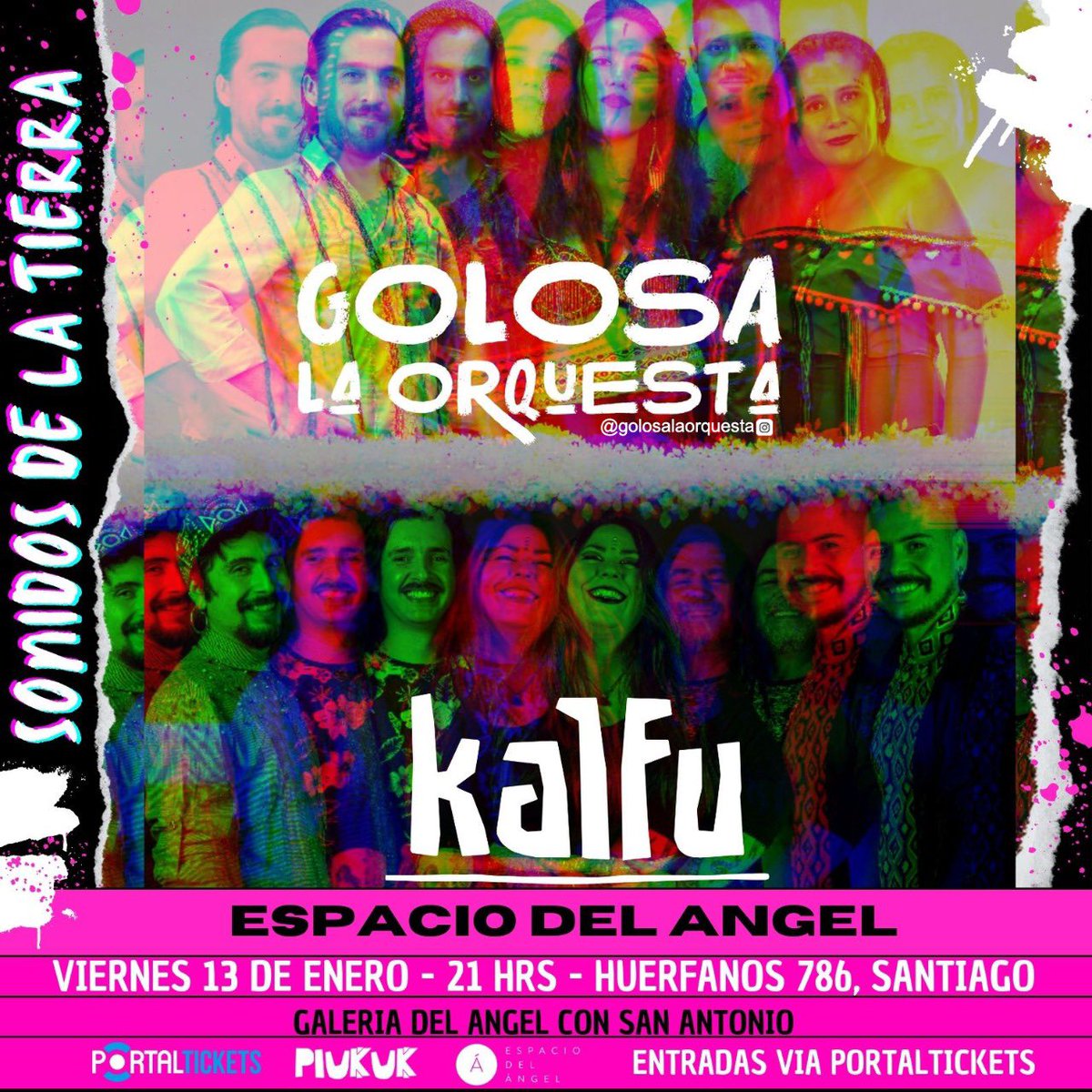 GolosaLaOrquest's tweet photo. Nos vemos mañana! Viernes 13 de enero en Espacio del Ángel junto a @GrupoKalfu entradas por @portaldisc https://t.co/rJTu5qJf1f