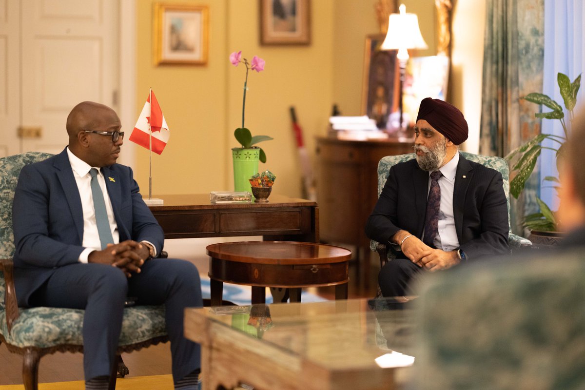 Canada in Jamaica (@canadajamaica) on Twitter photo Minister Sajjan met with <a href="/pcharlesjr/">Pearnel P. Charles Jr. 🇯🇲</a> of <a href="/moafjm/">Min. of Agriculture, Fisheries & Mining, Jamaica</a> to discuss 🇨🇦’s commitment to supporting sustainable agriculture development and the equitable participation of women & youth in 🇯🇲 Minister Sajjan met with <a href="/pcharlesjr/">Pearnel P. Charles Jr. 🇯🇲</a> of <a href="/moafjm/">Min. of Agriculture, Fisheries & Mining, Jamaica</a> to discuss 🇨🇦’s commitment to supporting sustainable agriculture development and the equitable participation of women & youth in 🇯🇲