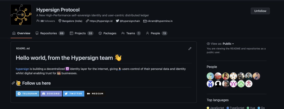 bhushan_vikram's tweet image. 🐻 Market but the number of #Commits and #devs are increasing on @hypersignchain #github what's going on in here?
PS: the new cute hello world thingy is sweet ;)
