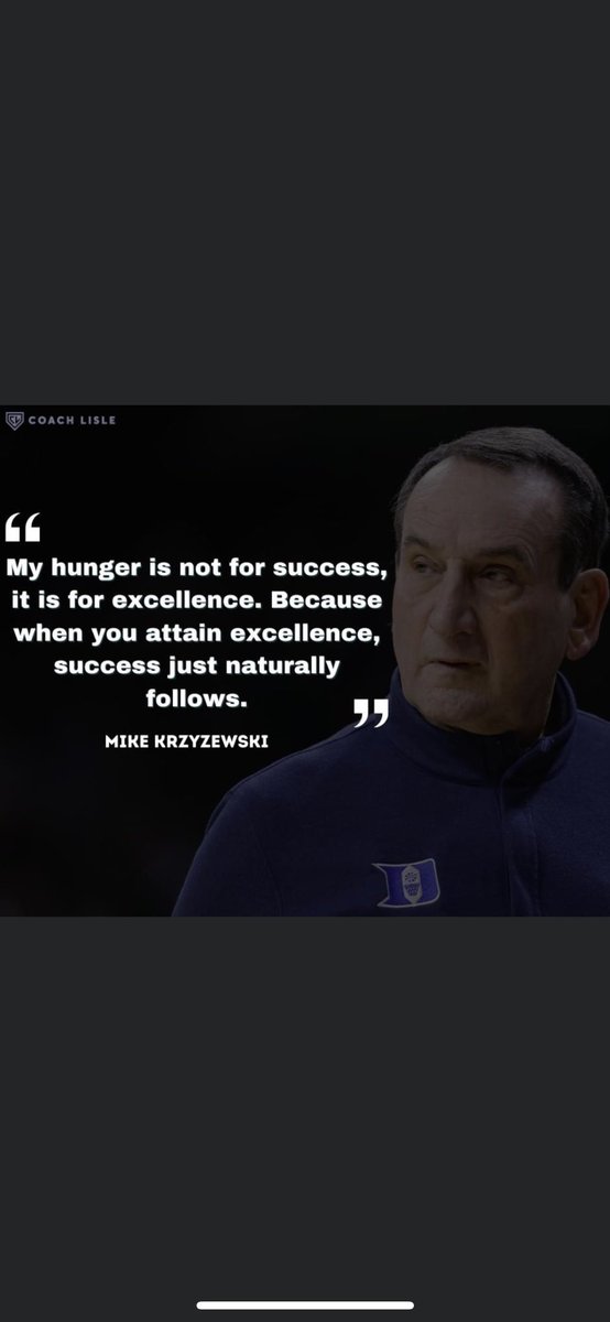 “My hunger is not for success,
it is for excellence. Because
when you attain excellence,
success just naturally
follows.”
MIKE KRZYZEWSKI

#success #mindset  #mindsetmatters #positivementalattitude #workethic