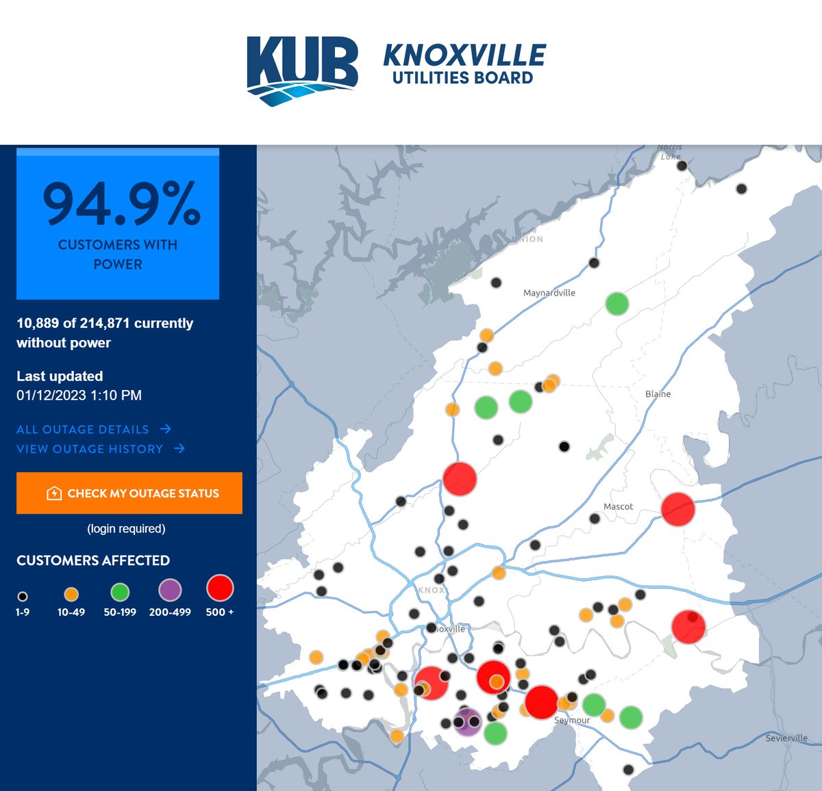 Knoxville Utilities Board on Twitter "KUB crews are responding to