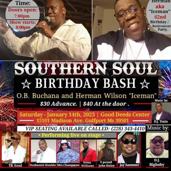 A #SouthernSoul Birthday Bash Featuring Ecko Records Artists- Saturday Jan. 14th-@ Good Deeds Center In Gulfport,MS  #BirthdayBash #January14 #GilfportMS #EckoRecords #SouthernSounds #GrownFolks