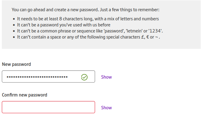 rymez2k's tweet photo. 2023 and websites are still blocking copy and pasting into password fields. Great work @bt_uk 🤡 https://t.co/UxbvGHjIdL