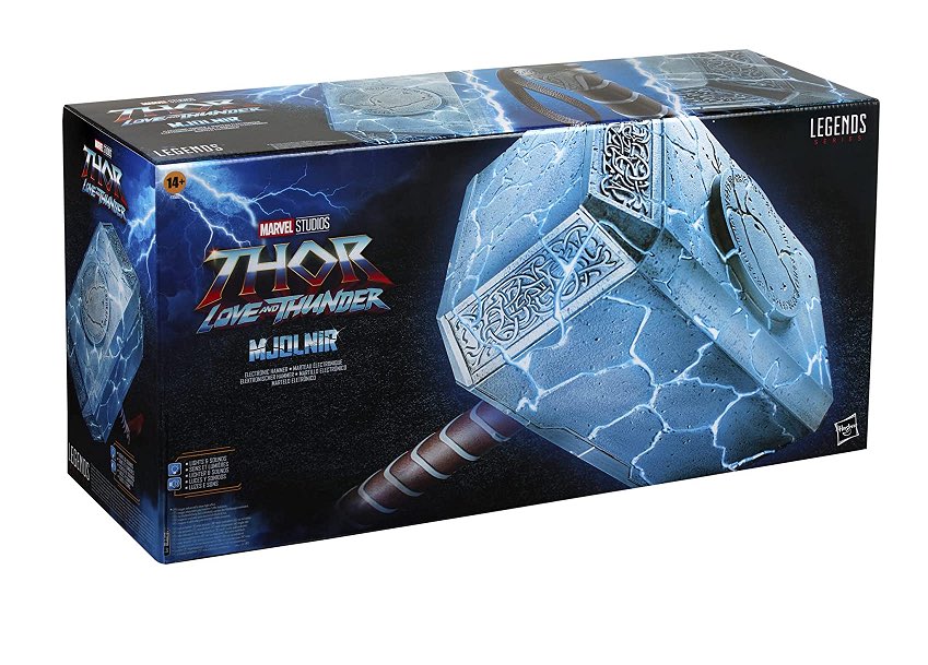 We're giving away this Marvel Legends Series Mighty Thor Mjolnir Electronic Hammer! All you have to do is retweet this and FOLLOW us for your chance to win! #MCU