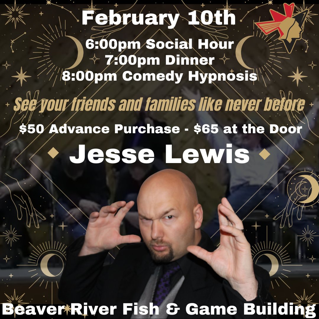 BPontiacs's tweet photo. We are excited to welcome Jesse Lewis to Bonnyville! On February 10th see your friends and family like never before!! Everyone is welcome!
Learn more at: https://t.co/YjzDvLv6cG
Tickets now available at: https://t.co/TUInNR5J2i
#AJHL #GoYaks #comedyshow #ComedyHypnosis https://t.co/cTuJnYyFFr