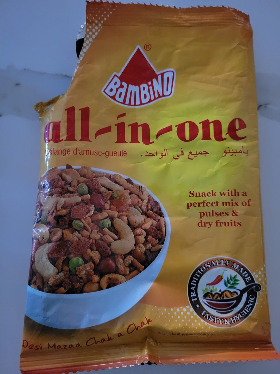 Anyone ever tried this? It's an #indiansnack that will BLOW YOUR MIND!! It's #salty #sweet and has some #chew to it!

If I could, I'd send each of you a pack!!!!!

#bambino #snack #Indian #India #Masada #twitchstreamer #ContentCreator #that #thicc