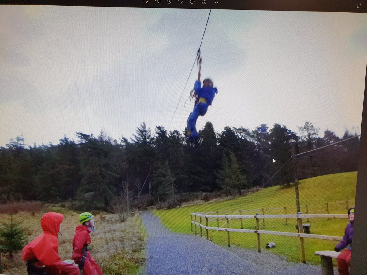 WepreCP's tweet photo. Mrs Bradshaw whizzing down the zip wire with her group. We are really proud of how much our pupils are challenging themselves! #reachingnewheightstogether https://t.co/p4qtIBUCcG