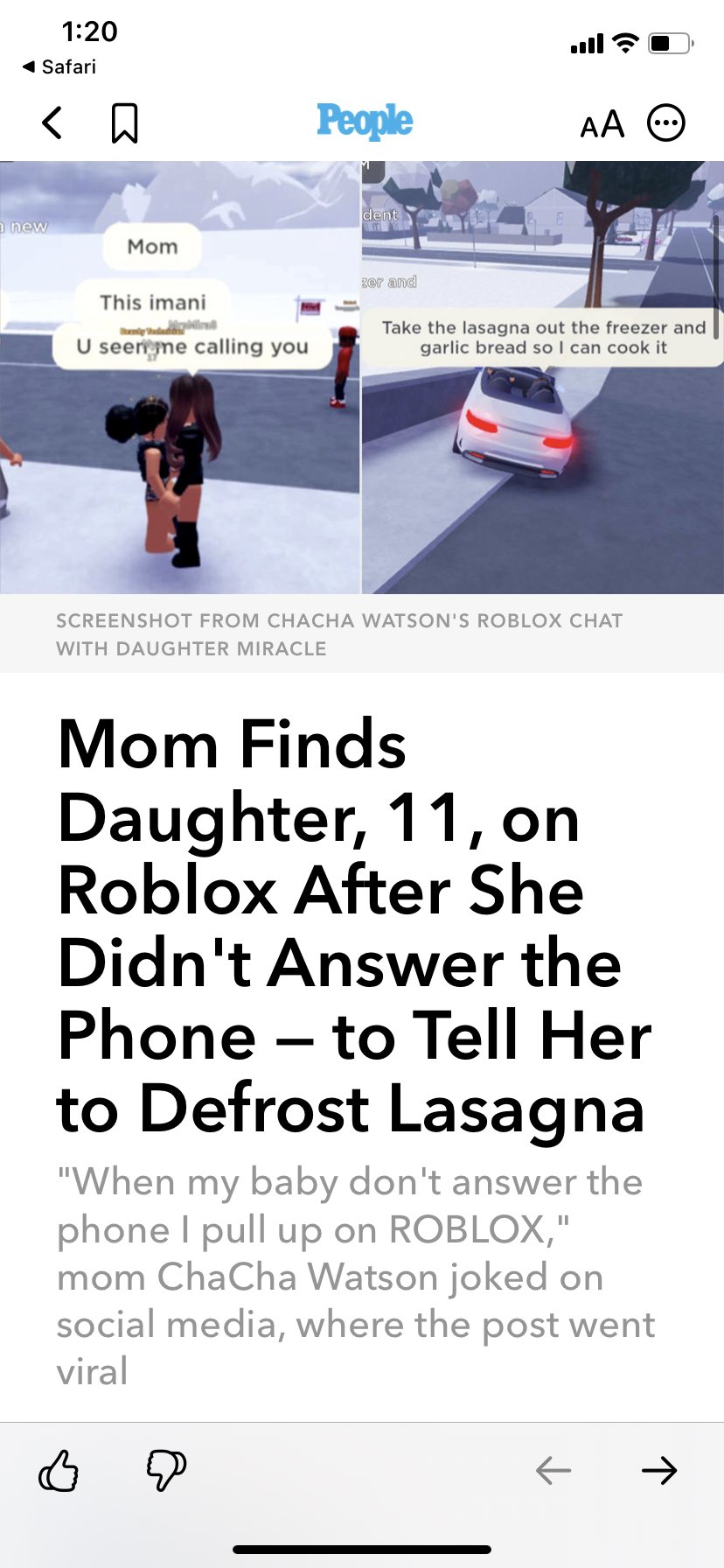 Mom gets savvy, tells daughter to defrost dinner via Roblox - Upworthy