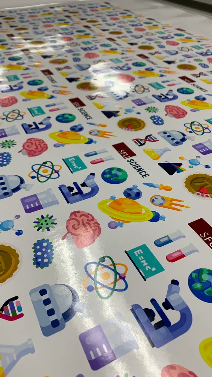 SFUAncillary's tweet image. Science themed vinyl stickers! All made in-house in SFU Document Solutions. Look out for these around campus in the coming weeks!

#docsol #morethanprint #science #stickers