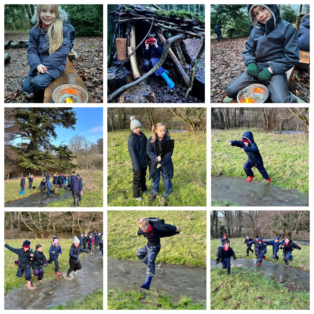 Rendcombjuniors's tweet photo. Junior pupils @RendcombCollege have been enjoying being back at school and being outside at #ForestSchool; building shelters and lighting fires, as well as exploring a brook down by the #RiverChurn. We even spotted some Otter’s spraint today.) #adventurous https://t.co/rA7z1D9T2H