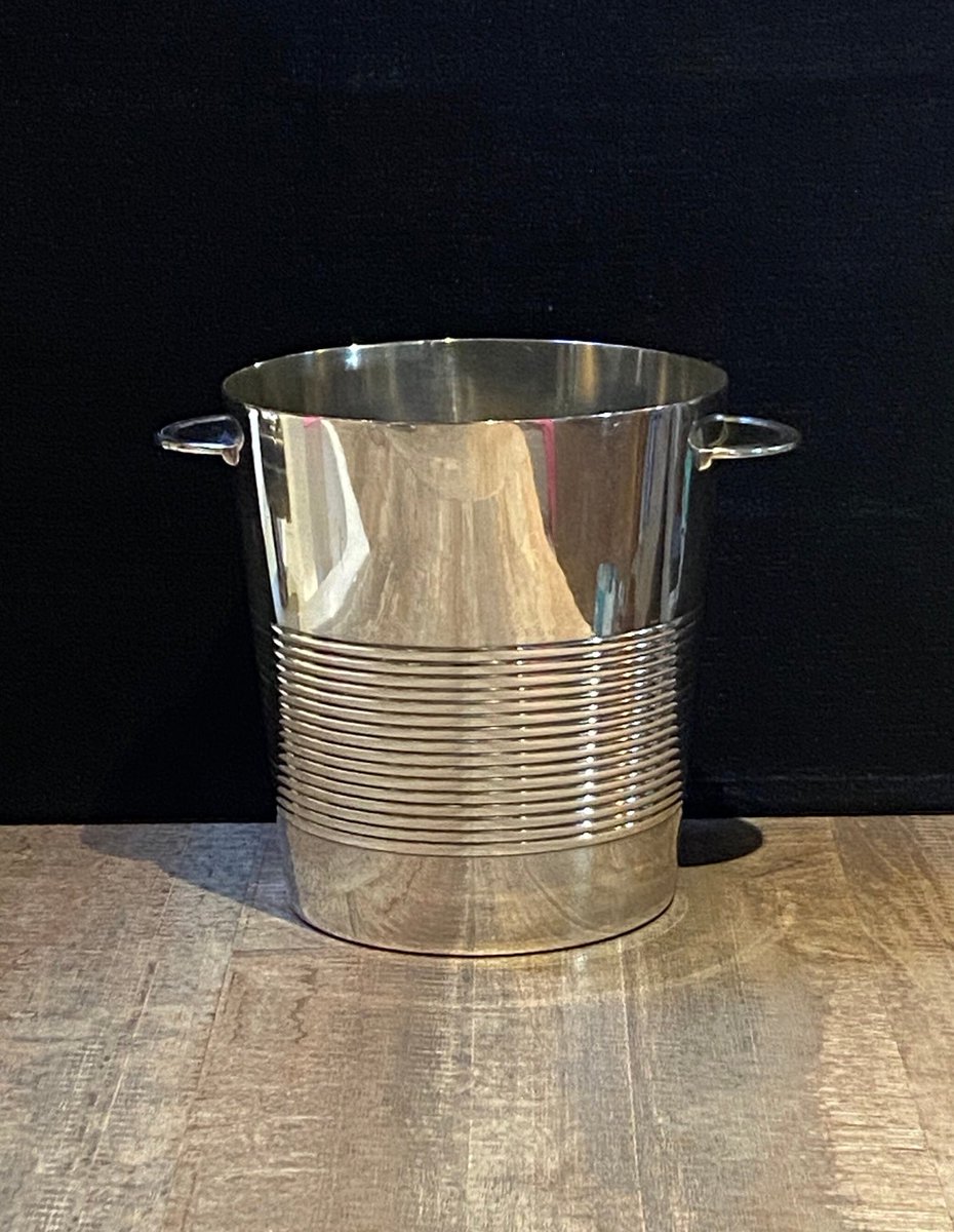 Excited to share this item from my #etsy shop: Christofle Art Deco design Luc Lanel Silver plate Champagne Cooler, Circa1940 etsy.me/3CI0ILs
#luclanel #gallia #vintagefrench #parisvintage #rare  #vintagebar