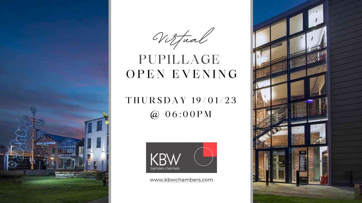 kbwchambers's tweet photo. Learn more about pupillage KBW Chambers, the application process, life in practice and meet several of our barristers. Register here:  
https://t.co/le2uTqHI9E https://t.co/sCdg4yl74N