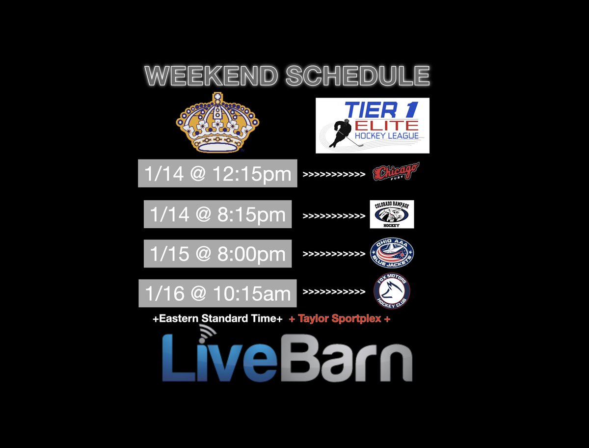 JrKings16AAA's tweet image. T1EHL SHOWCASE this weekend in Detroit. Last of the year. All games on @LiveBarn 🥶🥶🥶 @T1EHL @JrKings06 @hockeymaps