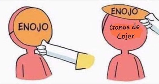 El enojo siempre lleva algo
detrás