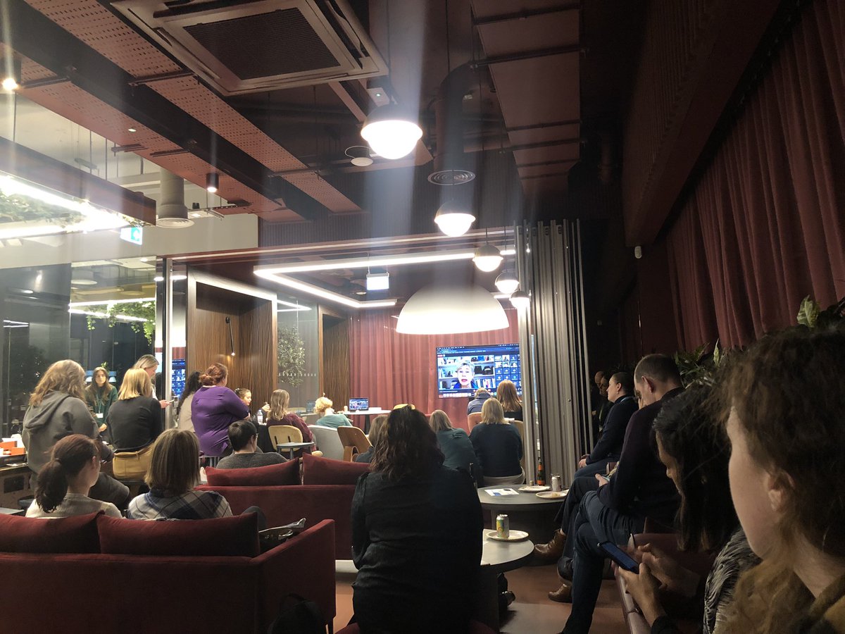 Fantastic evening with Women Techmakers Belfast in the lovely <a href="/UrbanHQBelfast/">UrbanHQ</a> - hearing the inspiring <a href="/SallyHelgesen/">Sally Helgesen</a> give the audience practical tips on rising through the ranks / women leadership <a href="/WTMBelfast/">Women Techmakers Belfast</a> #WTMBelfast