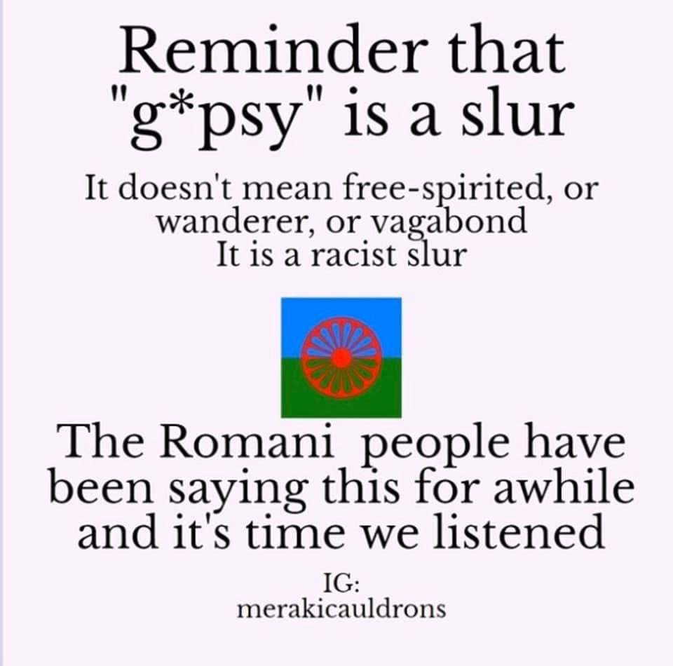 I get so tired of seeing this term, and I’m not even Romani.

I especially see it in pagan spirituality pages, businesses, etc. Stop it.