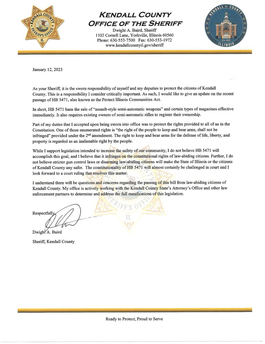 Kendall County (IL) Sheriff tweet media