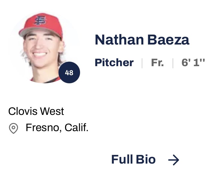 gabecamarillo_'s tweet photo. Something I’m excited about for Fresno State baseball season: four true freshmen straight out of Central Valley high school baseball stardom. Can’t wait to see how they develop. https://t.co/ymoN2lxMIr