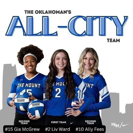 More honors rolling in for the STATE CHAMP Rocket Volleyball Team! 🏆🏆

Congratulations to Livia, Gia and Ally on being selected to The Oklahoman's All-City Roster! 

First Team: Livia Ward (soph.)
Second Team: Ally Fees (junior) &amp; Gia McGrew (soph.)

Rocket Pride!! 🚀🚀