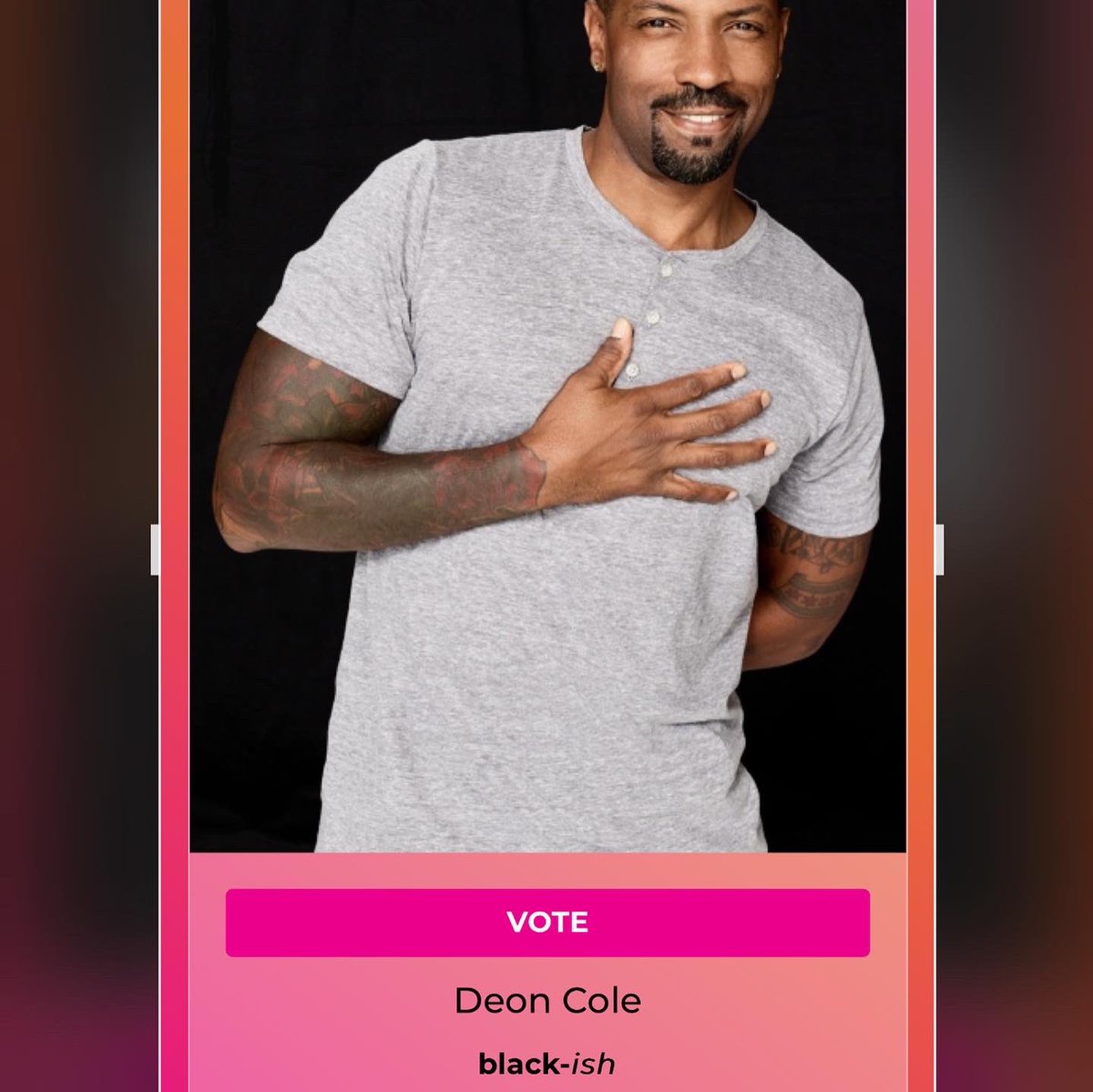 deoncole's tweet image. OMG!!!! MY NETFLIX SPECIAL “CHARLEENS BOY” WAS NOMINATED FOR A NAACP AWARD ALSO MY PERFORMANCE ON BLACKISH!!! PLEASE MY PEOPLE PLEASE GO TO vote.naacpimageawards.net AND PLEASE VOTE FOR ME IN MY CATEGORIES! Go now and everyday and vote! Thank you!!! Mommy!!!!!!!! Look at this!!!!