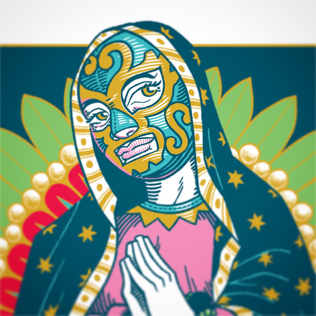 Workin on a thing.
Stay tuned for details.
.
#ourladyofguadalupe #luchalibre #illustration #mesoamerica