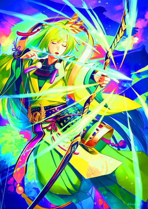 #絵を彩度100にすると超派手 ほわぁぁぁ 