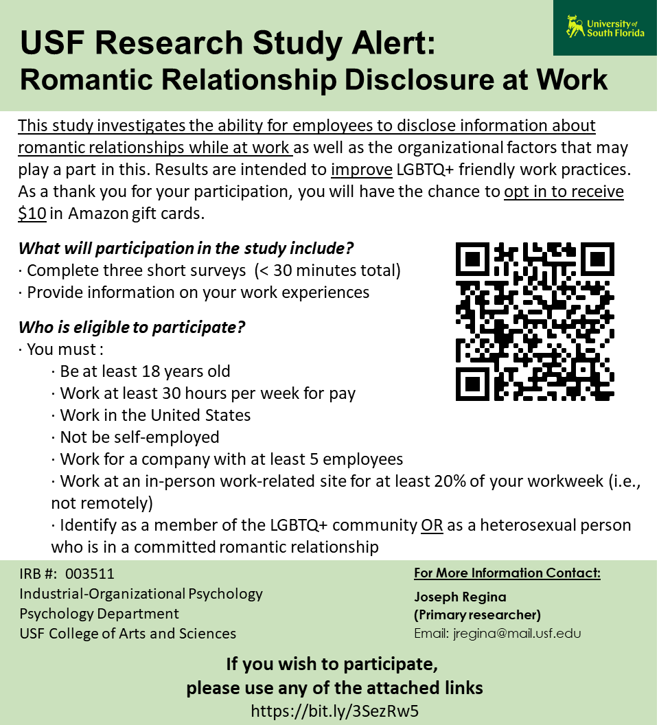 JoeRegina_IOPsy's tweet photo. Hi friends. I'm in the process of trying to wrap up my dissertation in order to get my PhD. I think a lot of you may be eligible with the new inclusion criteria. If you'd be willing to help, then I'd be eternally grateful. Link is: https://t.co/A0YTtYjJ0i https://t.co/78h6YZmBUk