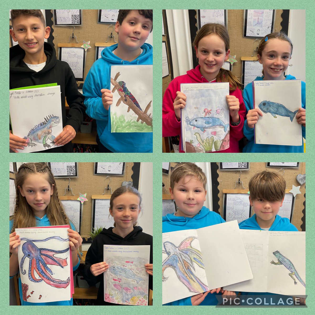 SullyPS's tweet photo. #spsyear6 had a busy Immersion Day finding out about Charles Darwin, doing a bird beak investigation, a blubber investigation, creating their own creatures with special adaptations & painting fantastic animal drawings! #spscurious #survivalofthefittest #expressivearts https://t.co/kZKDaQyZeA