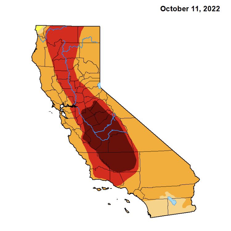 New Drought Monitor just released today. Almost all of California out of an Extreme Drought. Most of the Bay Area is now in a Moderate Drought. Major improvements from back in October to even just last week! 
#bayarea #cawx #californiadrought #AtmosphericRiver