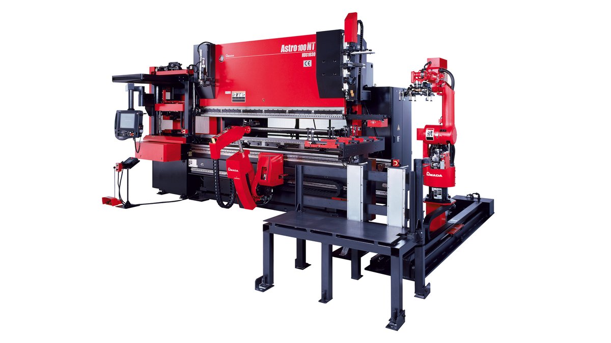 AmadaAmericaInc's tweet image. In 2001, AMADA introduced the ASTRO 100NT #roboticbendingsystem for precise, high-speed unmanned bending operations. This bending solution was equipped with various automated features such as an Automatic Tool Changer, Gripper Changer, Hand Changer, and a two-cart loading system.