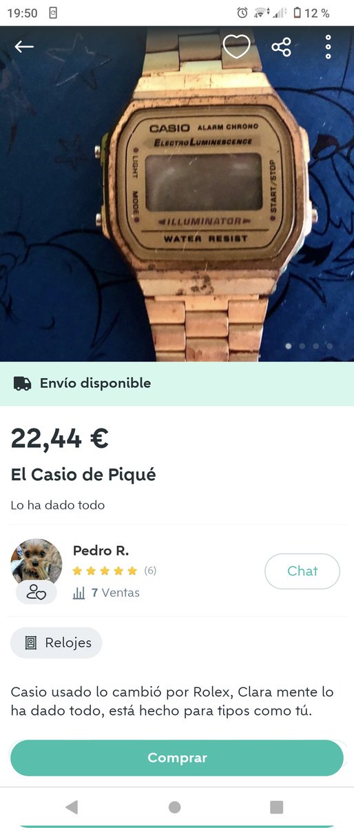 Ahora mismo visto en wallapop... #ShakiraxBizarrap #casio #casioreloj #rolex