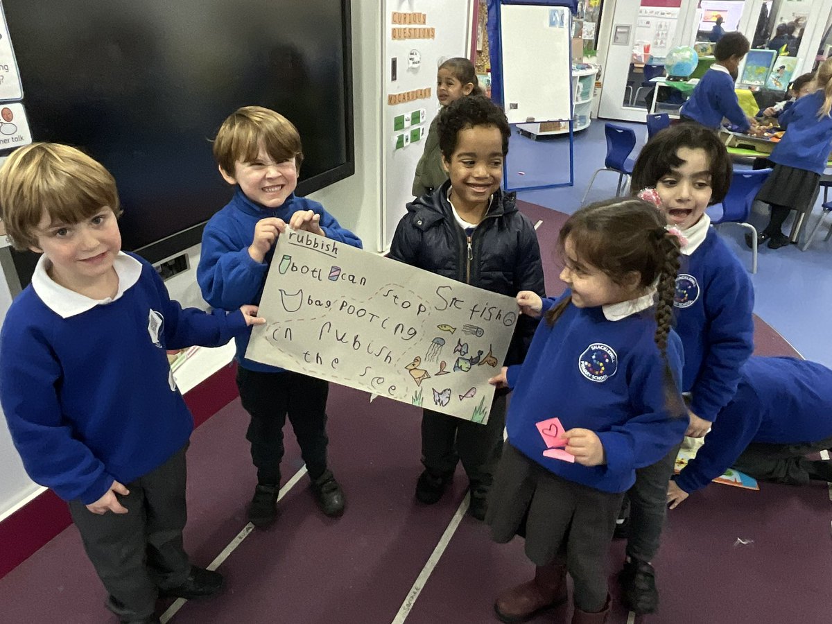MissAddae's tweet photo. This week Aqua class have been learning all about water pollution and what causes it. They made their own posters to raise awareness! 🐠 🐟 🐳 🌊 ❤️ @ShacklewellE8 @NewWaveFed https://t.co/EEbPbR7Kvd