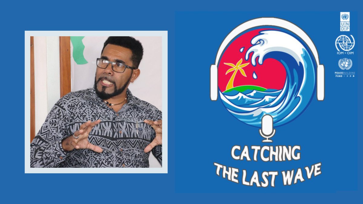 UNDP_Pacific's tweet photo. The new episode of our #podcast "Catching the last wave" is out now!

🗣️ @TranscendOcean1 Programs Director @PauloBale tells us about the social dimensions, mediation, and conflict resolution related to #climatechange.

🎧Tune in: https://t.co/f8kYZD1OeO https://t.co/QEQdsuEPVO