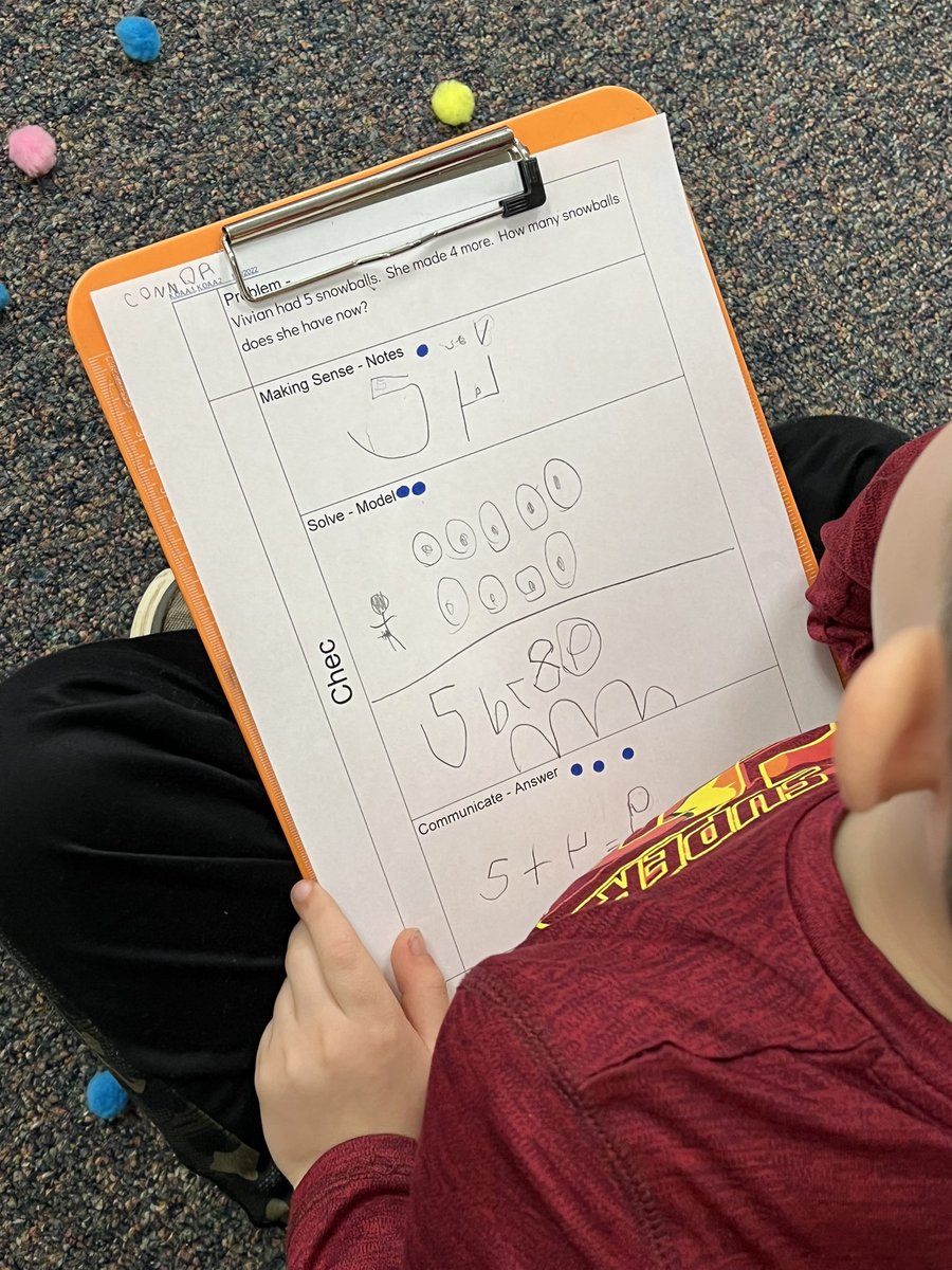 MBaiseyFCPS's tweet photo. K students @ThurmontPrimary are becoming confident in using the problem solving mat as they work through addition &amp; subtraction story problems! #TPSTakeOff https://t.co/hRYEocsmt9