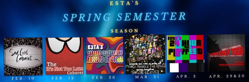 OUR 2023 SPRING SEASON!! Make sure to check our facebook for more information!

Along with audition info, we posted a form where you can sign up for our Big/Little Karaoke Night!