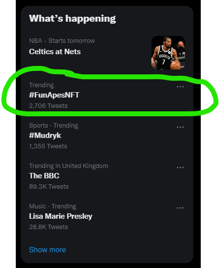 Don't sleep on <a href="/FunApes_NFT/">Fun Apes</a> 

Join this space, it's going BANANAs! 👇
x.com/i/spaces/1mnxe…

#probablynothing