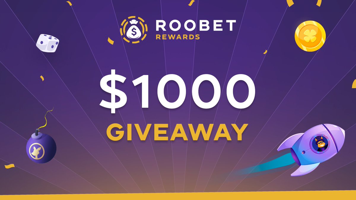 $1,000 Giveaway

Follow  @RoobetReward  &amp; Me
Retweet

Winner in a few days