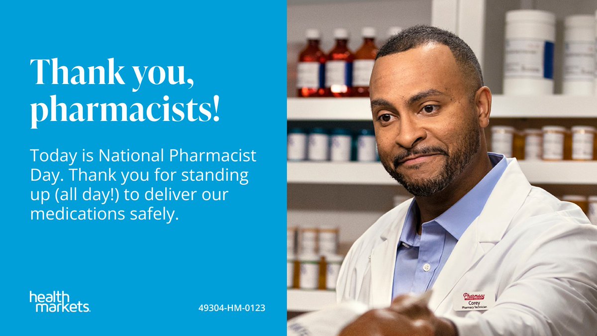 Why not thank your pharmacist today? And while you’re at it, explore insurance plans with prescription drug coverage at HealthMarkets.com #nationalpharmacistday #pharmacy #pharmacist