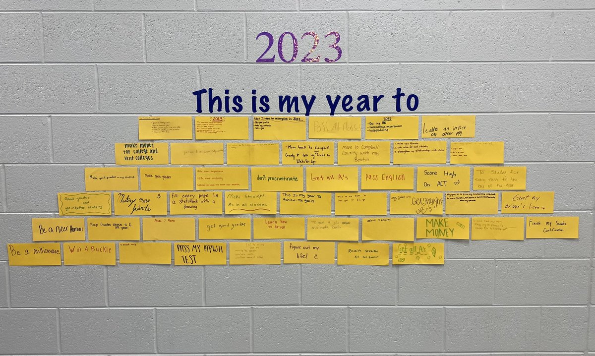 We still have a few to add, but my classes have some big goals this year!