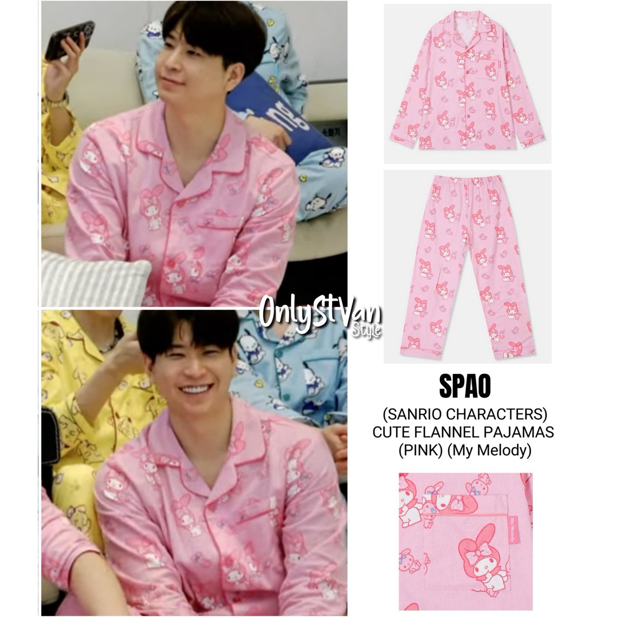 onlystvan's tweet photo. ✯ VAV ST.VAN ✯ 
(산리오캐릭터즈) 뽀짝 플란넬 잠옷 
(PINK) 
(Sanrio Characters) Cute Flannel Pajamas
(PINK) (My Melody)
By SPAO

📷VAV YouTube LIVE [2023.01.11]

#StVan #세인트반 #LeeGeumHyuk #이금혁 #StVanStyle #VAVStyle #VAVStyle_StVan #VAVFashion #VAV #브이에이브이 #OnlyStVan https://t.co/Poxzkj5TkM