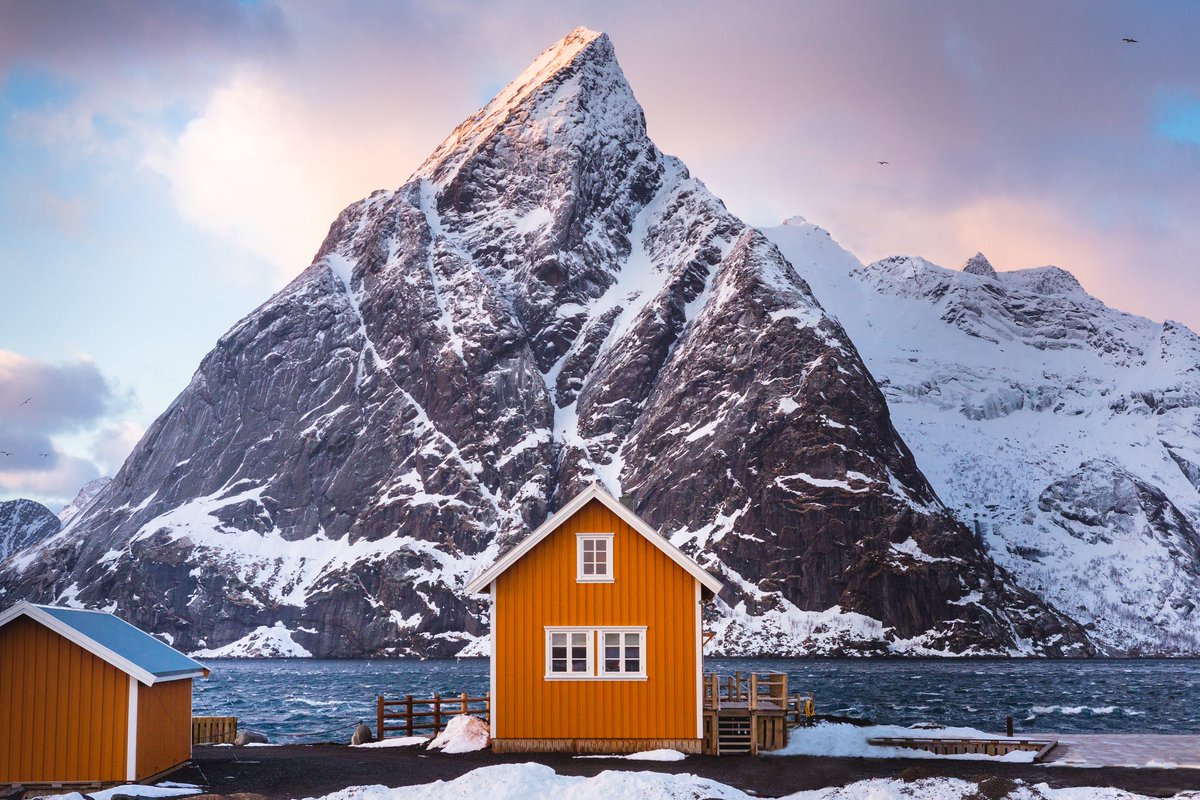 winter storms in lofoten, norway