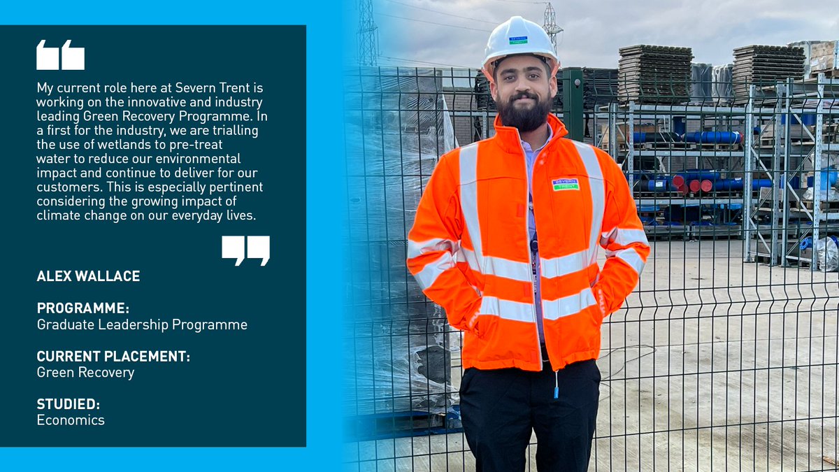 stwater's tweet image. Meet Alex.

Alex is currently on our Graduate Leadership Programme. His work is making a huge difference to the environment. 

Sound like something you'd like to be involved in? For more info see our website: ms.spr.ly/6011eWv6S

#GraduateProgramme #LifeatSevernTrent