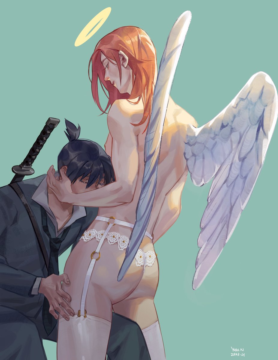 早川アキ 「#akiangel  NudityA happy death 」|YUKINNNNNNNのイラスト