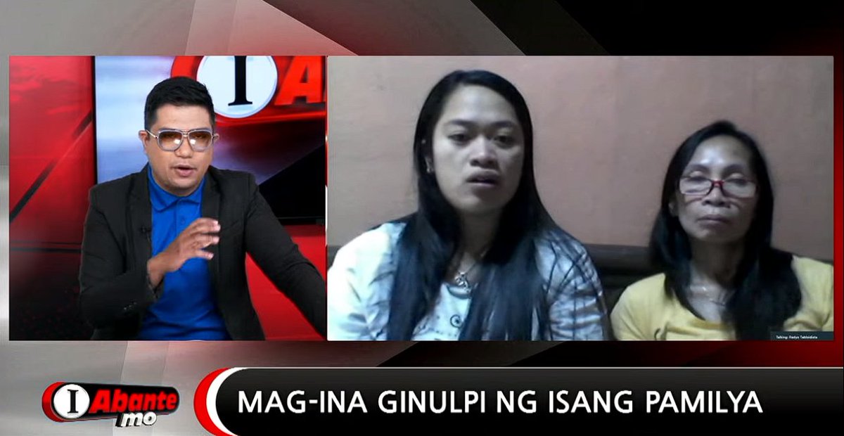 AksyonAbante's tweet photo. Mag-ina ginulpi ng isang buong pamilya dahil sa naging alitan nila sa tsismis.
Live po tayo ngayong Friday, Enero 13 via Abante News Online Facebook page at Youtube channel: https://t.co/pAeWxch1Yo
#Live #SocialNewsPH #PublicServiceProgram
📞09771739057
📩iabantemo2022@g.com https://t.co/FrylLNQCrh